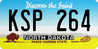 ND license plate KSP264