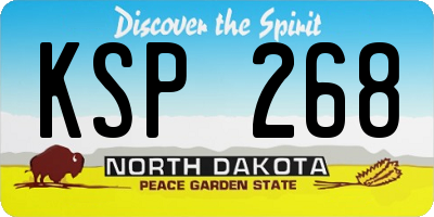 ND license plate KSP268