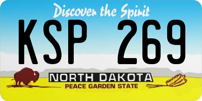 ND license plate KSP269