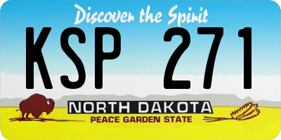 ND license plate KSP271