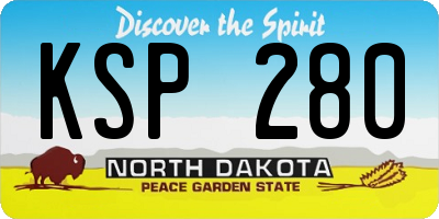 ND license plate KSP280