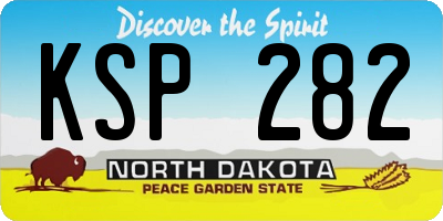ND license plate KSP282