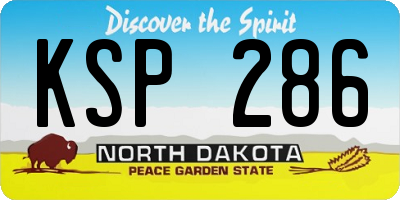 ND license plate KSP286