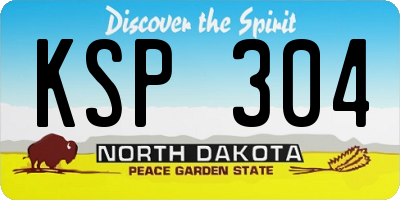 ND license plate KSP304
