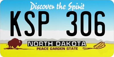 ND license plate KSP306