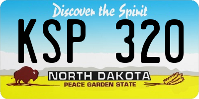 ND license plate KSP320
