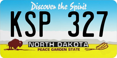 ND license plate KSP327