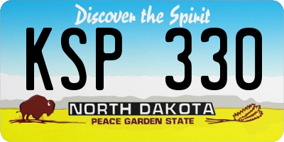 ND license plate KSP330