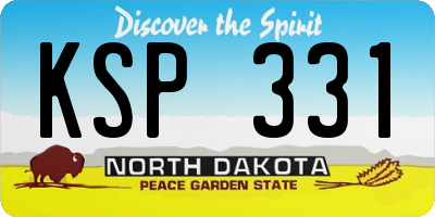 ND license plate KSP331