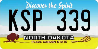 ND license plate KSP339