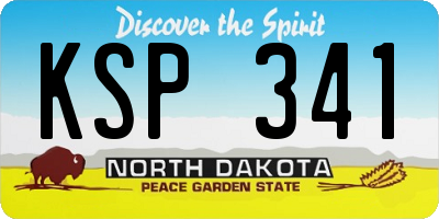 ND license plate KSP341