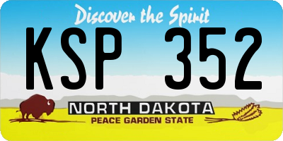 ND license plate KSP352