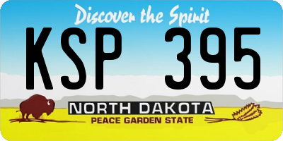 ND license plate KSP395