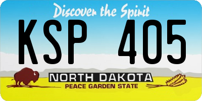 ND license plate KSP405