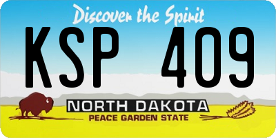 ND license plate KSP409