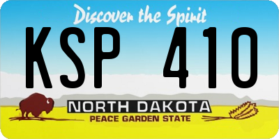 ND license plate KSP410