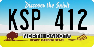 ND license plate KSP412