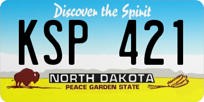 ND license plate KSP421