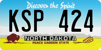ND license plate KSP424