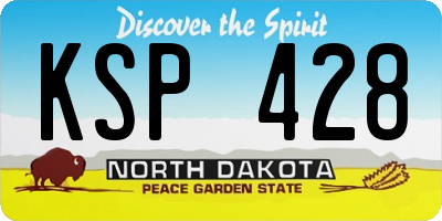 ND license plate KSP428