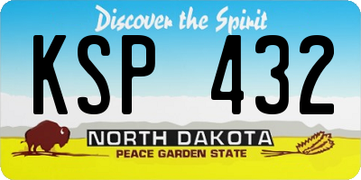 ND license plate KSP432