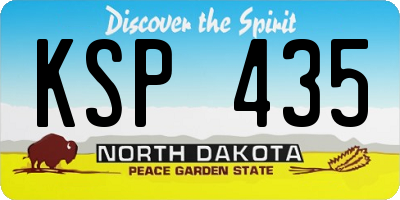 ND license plate KSP435