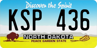 ND license plate KSP436