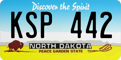 ND license plate KSP442