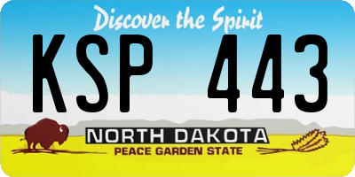 ND license plate KSP443