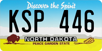 ND license plate KSP446