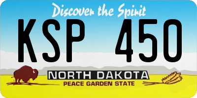 ND license plate KSP450