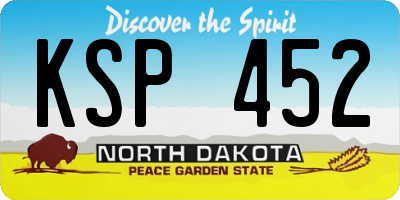ND license plate KSP452