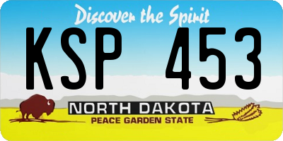 ND license plate KSP453