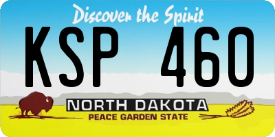 ND license plate KSP460