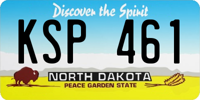 ND license plate KSP461