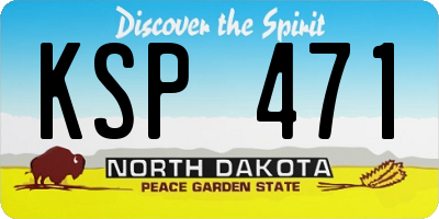 ND license plate KSP471