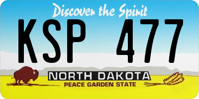 ND license plate KSP477