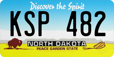 ND license plate KSP482