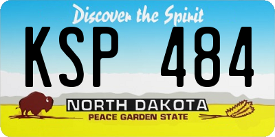 ND license plate KSP484