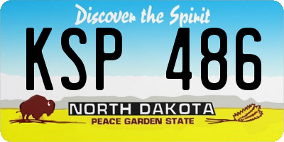 ND license plate KSP486