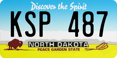 ND license plate KSP487