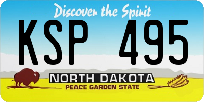 ND license plate KSP495