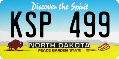 ND license plate KSP499
