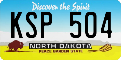 ND license plate KSP504