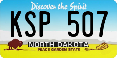 ND license plate KSP507