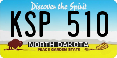 ND license plate KSP510