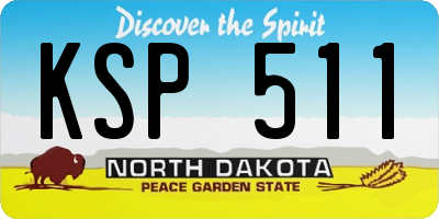 ND license plate KSP511