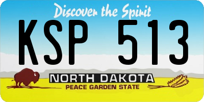 ND license plate KSP513