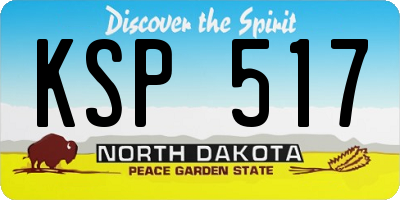 ND license plate KSP517