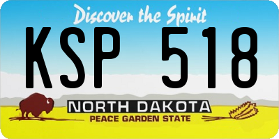 ND license plate KSP518